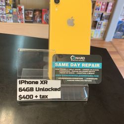 IPhone XR 64GB unlocked $400 +TAX 