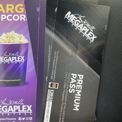 5 - Megaplex Movie Tickets & 1 Large Popcorn 