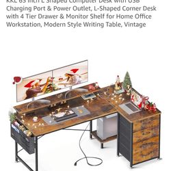 L SHAPED DESK EXCELLENT CHARACTER CONDITION 