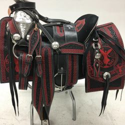 Monturas charras con Herrage y fuste plateado completo