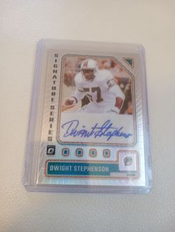 A 2023optic football signature series Autograph Dwight Stephenson
