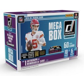( DOWNTOWN ROOKIE CHASE: Jaxson Dart - Shadeur - Skattabo ) 2025 Donruss Mega Box - NFL Football - Panini - Tet McMillan - Jeanty - 5 Boxes Available