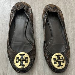 Tory Burch Snake Skin Flats 