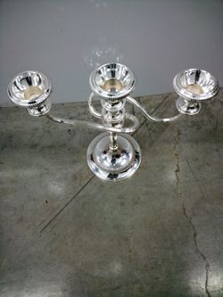 Real silver candle holder