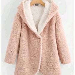 Peach/ Light Pink Teddy Coat
