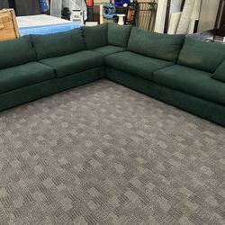 Oversized Forest Green Sectional 