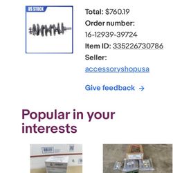 Evo X Crankshaft Brand New  Not For 2.4L 4b12 Models