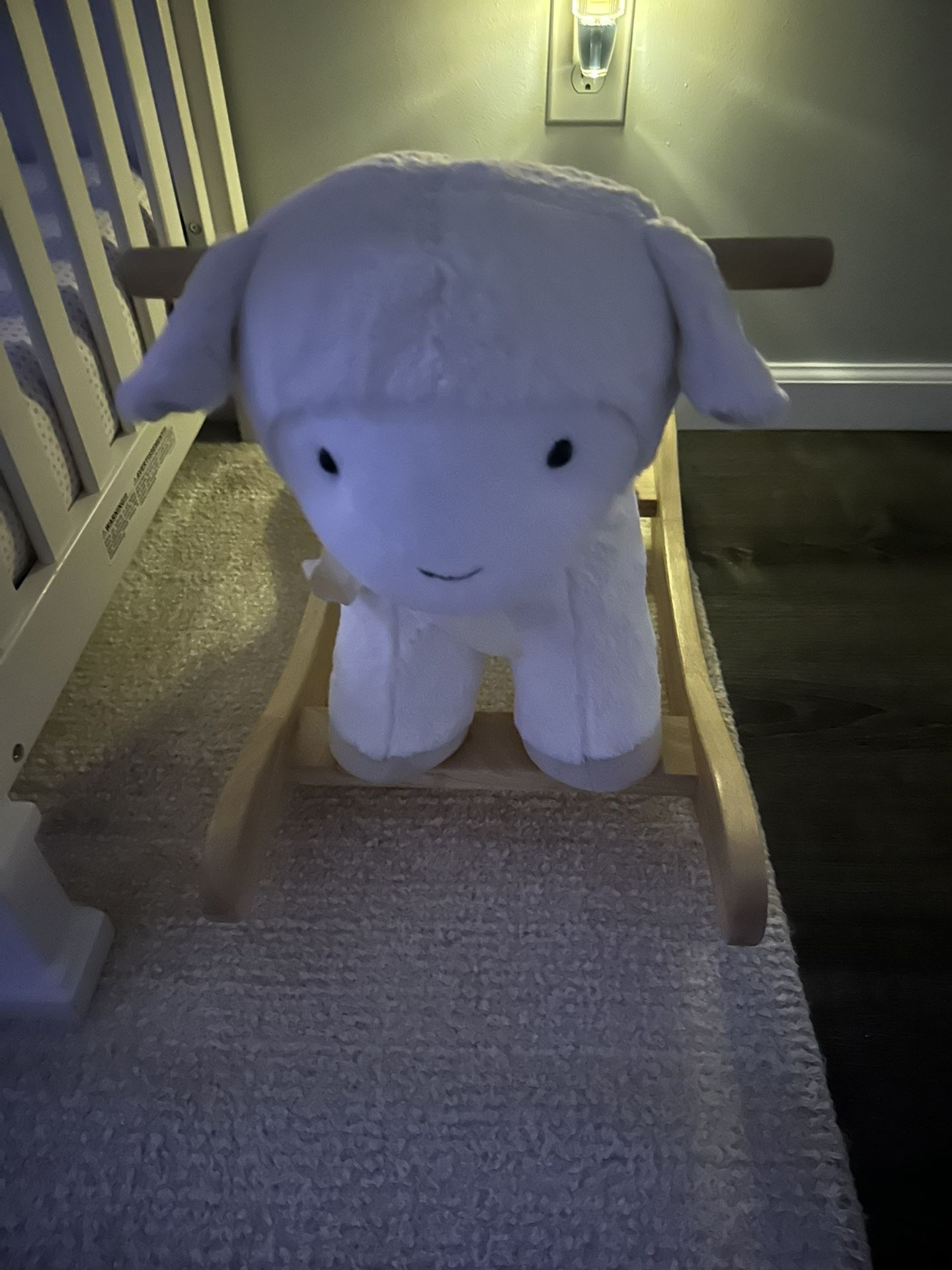 Pottery Barn Lamb Critter Plush Nursery Rocker