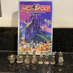 Monopoly Disney Edition 2001 8 Silver Tokens Replacement Pieces & Rulebook