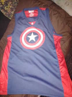 CAPTAIN AMERICA MARVEL COMICS BASKETBALL JERSEY