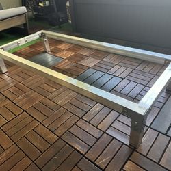 Aluminum Dunnage Rack, 48"x20" Commercial Storage Rack, Food Floor Rack Stand with 1.5mm Thick Aluminum Tube & Tool-Free Assembly for Kitchen, Garage,