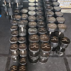 Iron grip dumbbells 52.5, 55-100  increments in 5lb increments