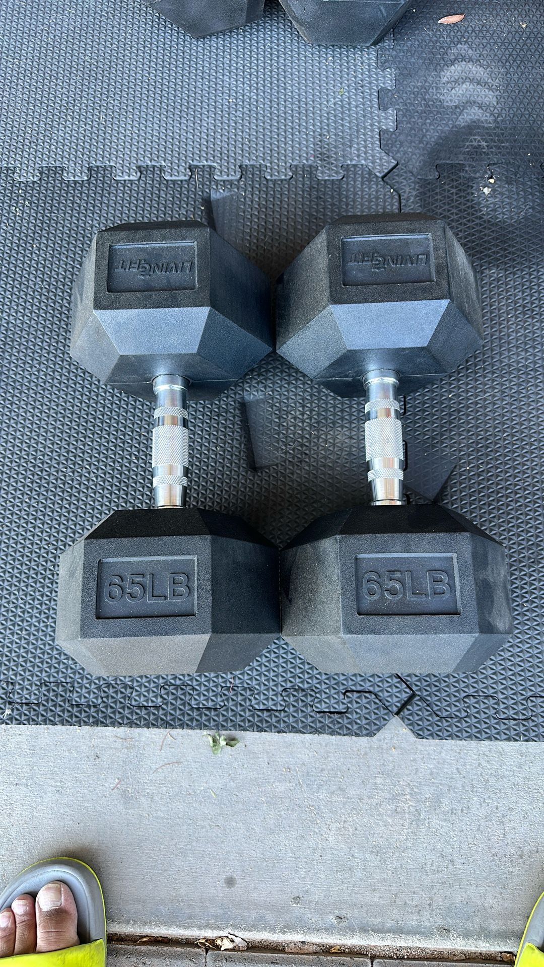 Pair Of 65lb Dumbbells