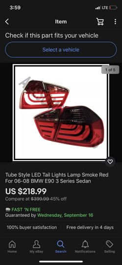 E90 2006-2008 bmw taillights pre lci