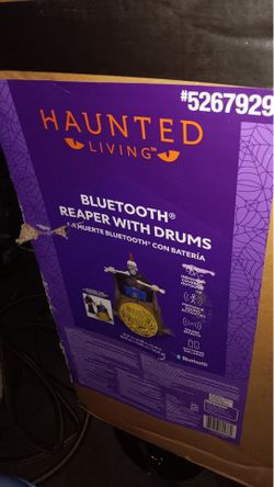 Lowe’s Bluetooth Reaper With Drums Halloween Animatronic