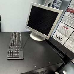 Server Cabinet And Old Monitor