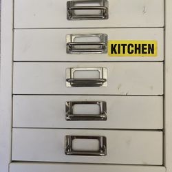 White Metal Box With Drawers