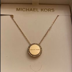 Authentic Michael Kors Round Rhinestones Necklace
