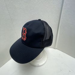 Vintage BOSTON RED SOX TRUCKER SnapBack Hat Cap MESH BACK MCDONALDS BASEBALL