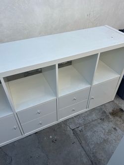 White tv stand