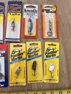 12 New Trout Spinner Lures, panther martin, mepps, roostertails