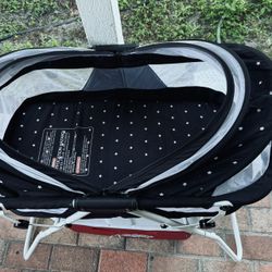 Portable Baby Bassinet Bedside Sleeper Foldable Black Star Design