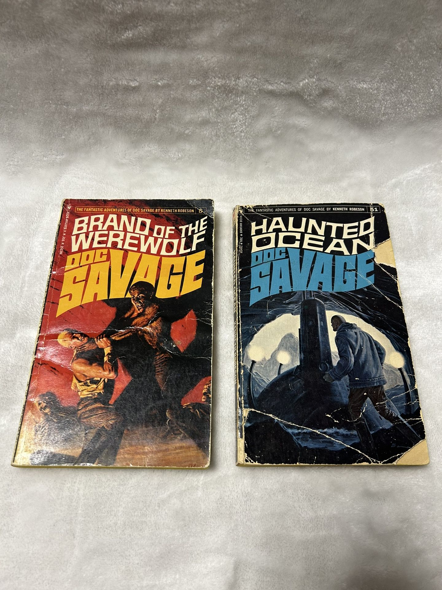 Brand of the Werewolf Doc Savage #5 Haunted Ocean Doc Savage #51 paperback book
