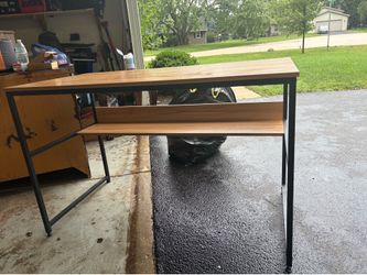 Modern Industrial Computer Desk / Writing Desk with Shelf – 48”