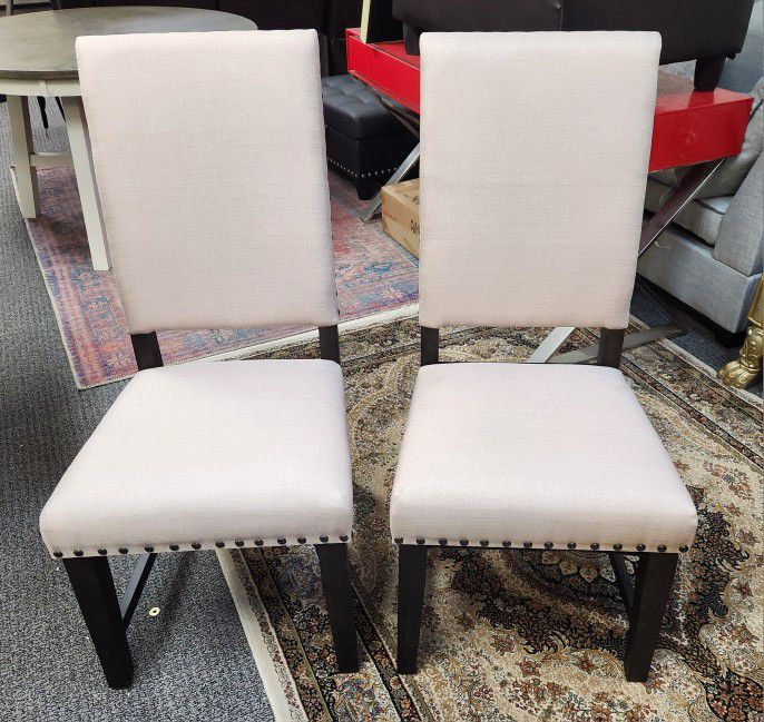 Fabric Cushioned Chairs - 2pcs