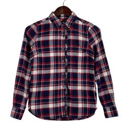 Banana Republic Sodt Washed Casul  Cotton  Button Front Flannel Shirt