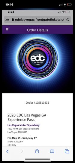 EDC 3 day pass