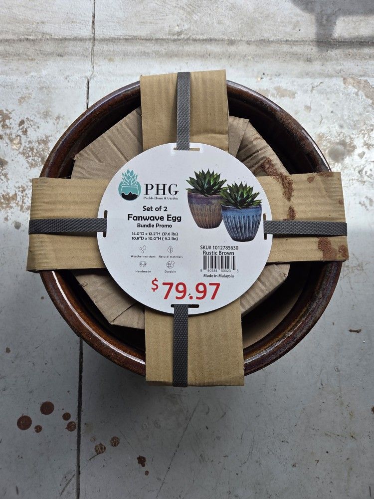 Ceramic 2 Pack Pots