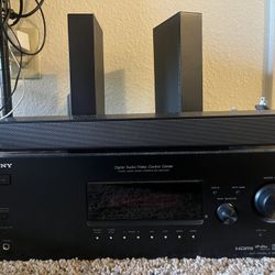 SONY AV Receiver & Bookshelf Speakers