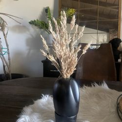 Small Ceramic Vase/wheat Decor 
