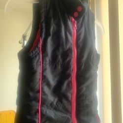 Pink & Black Snow Jacket - Sleeveless 6/6x 