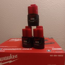 3 Brand New Milwaukee M12 Batteries ($99.11 Offer's Accept 