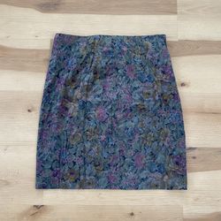 Vintage 90’s Marnie West Made In USA Floral Design Short Skirt Size 11