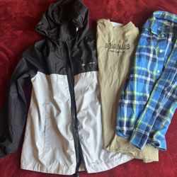 Boys Eddie Bauer Jacket & Two Shirts