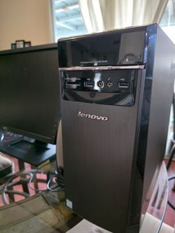 Lenovo PC Computer and Dell Monitor