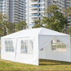 Canopy 10x20ft Canopy Tent with 6 Sidewalls Probable Tent for Parties Beach Camping Party (10x20,White)