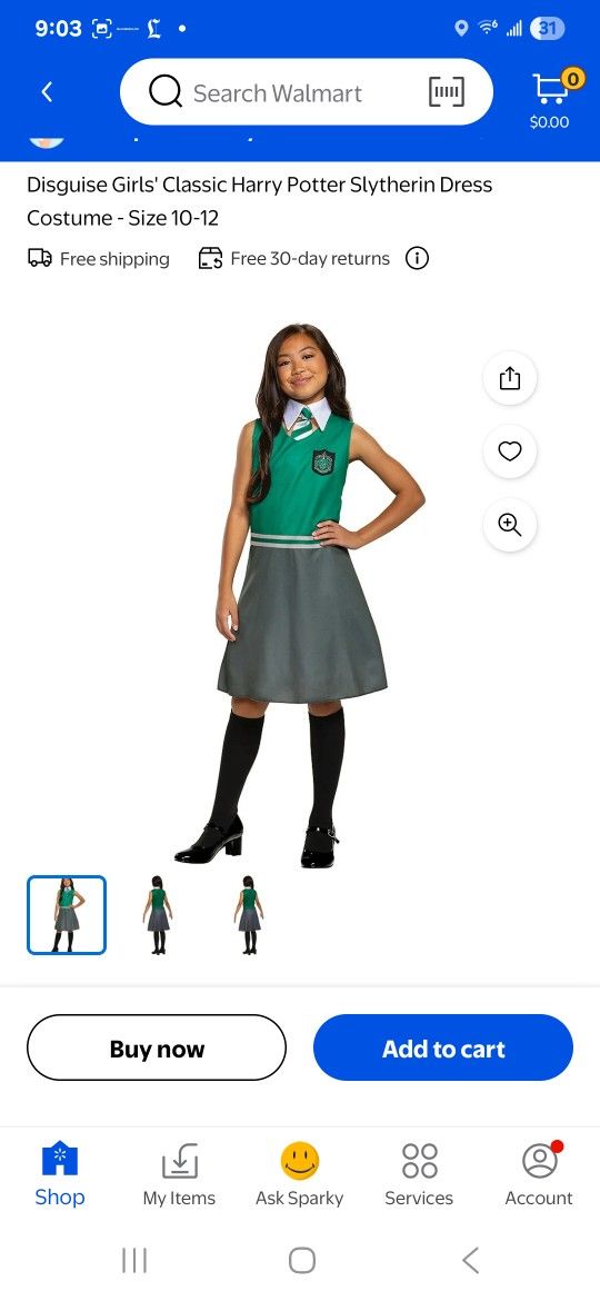 Syltherin Costume NEW (Youth- Large) 
