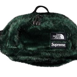 Supreme x The North Face Faux Fur Waist Bag 'Green'