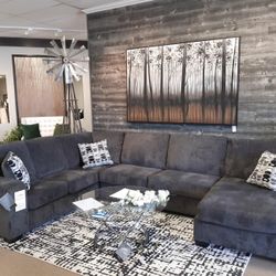 Ballinasloe Smoke Oversized Sectional & Couch Sofa 