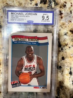 Michael Jordan 1991 NBA Hoops #579 CCG 9.5