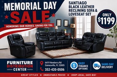 SANTIAGO BLACK LOVE/SOFA SET ONLY $1199! FAST SHIPPING🚚 NO CREDIT CHECK💰