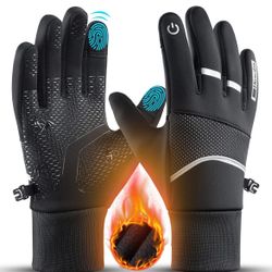 Women's Winter Gloves, Touch Screen Finger Thermal Gloves, Water Resistant, Non-slip Grip for Running, Working, Texting, Driving