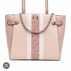 Original - Pink large Carmen colour-block tote bag from MICHAEL MICHAEL KORS