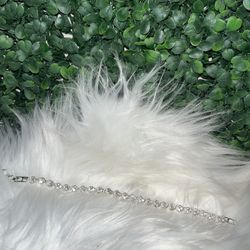 Silver Heart Tennis Bracelet 