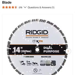 Ridgid 14 in. Dual Purpose XTR Diamond Blade 