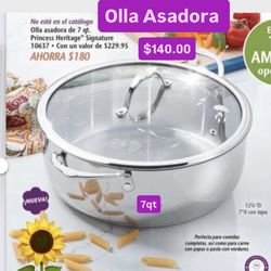 Olla Asadora  7qt Especial $140.00  Prepara Cadillos frijoles Estofados Caldo Pollo Princess Housr Ventas Finales
